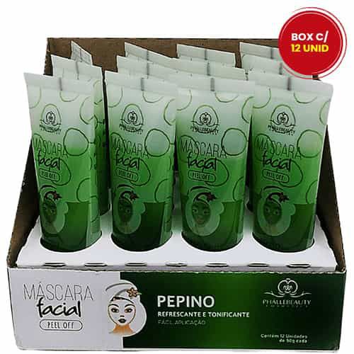 Máscara Facial Peel Off Pepino Phállebeauty PH0050 - Box c/ 12 unid