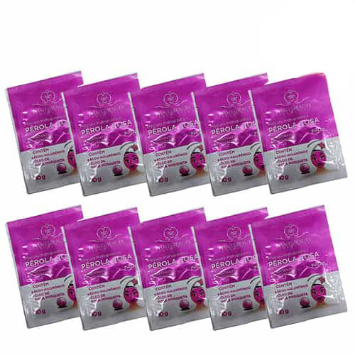 Máscara Hidroplástica Pérola Rosa Peel Off Phállebeauty PH0513 - Pcte c/ 10 unid