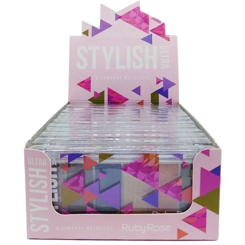Paleta de Sombras Stylish Ultra Ruby Rose HB-1069 - Box c/ 12 unid