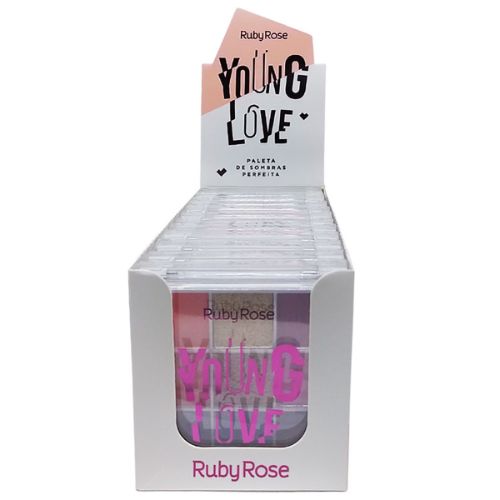 Paleta de Sombras Young Love Ruby Rose HB-1072 - Box c/ 12 unid