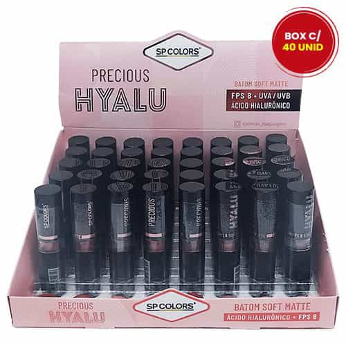 Batom Bastão Hyalu Soft Matte FPS 8 Ácido Hialurônico SP Colors SPN007 - Box c/ 40 unid