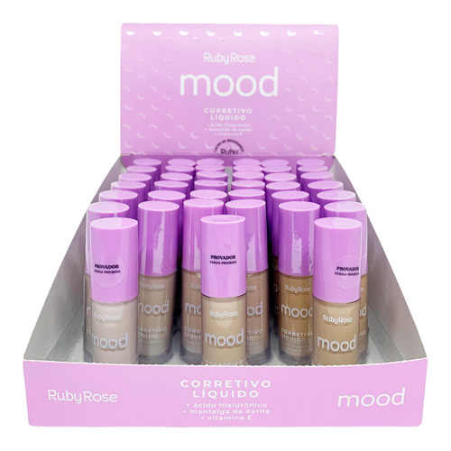 Corretivo Líquido Mood Grupo 01 Ruby Rose HB-910-G1 - Box c/ 36 unid