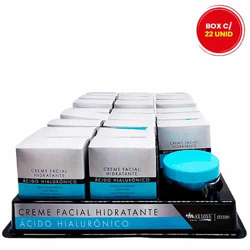 Creme Facial Hidratante Ácido Hialurônico Max Love- Box c/ 22 unid