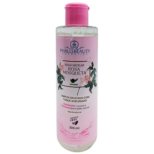 Água Micelar Rosa Mosqueta Vegano Sem Enxágue Phállebeauty PH502