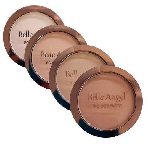 Pó Compacto Facial Belle Angel B016-1 - Kit c/ 04 unid