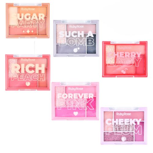 Paleta de Sombras Such a Palette Ruby Rose HB-1078 - Kit c/ 06 unid