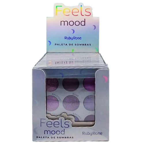 Paleta de Sombras Feels Mood Ruby Rose HB-1081 - Box c/ 12 unid