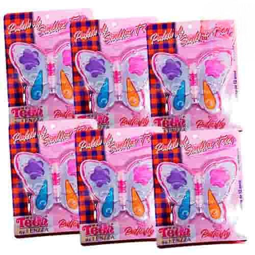 Paleta de Sombras Teen Borboleta Fenzza SKV12011116 - Kit c/ 06 unid