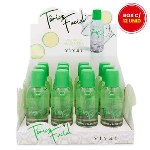 Tônico Facial Pepino + Aloe Vera Vivai 2126.1.1 - Box c/ 12 unid
