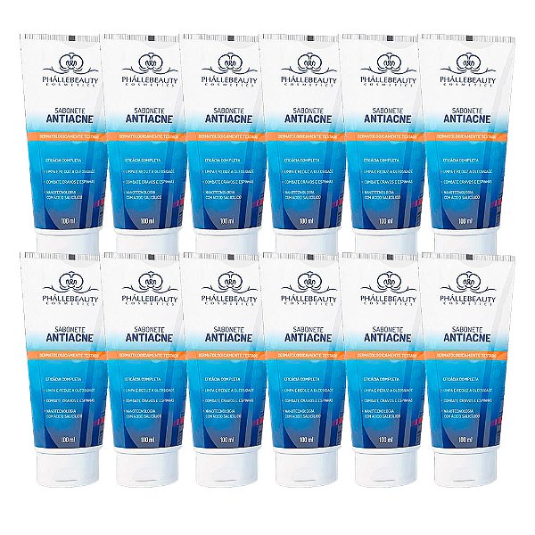 Sabonete Facial Antiacne Phállebeauty PH0554 - Box c/ 12 unid