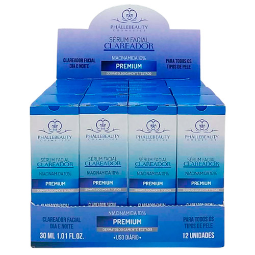 Sérum Facial Clareador Phállebeauty PH0557 - Box c/ 12 unid