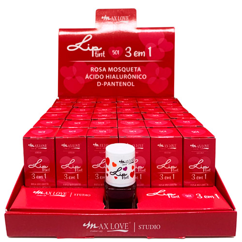 Lip Tint 3 em 1 Cor 501 Max Love - Box c/ 36 unid