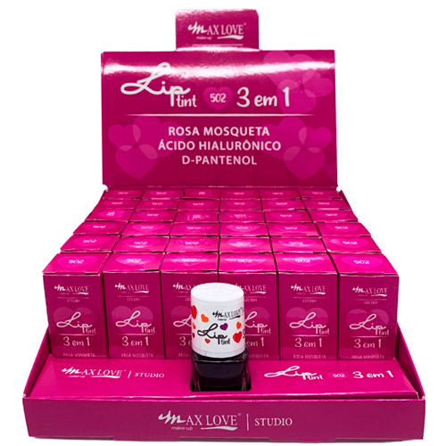 Lip Tint 3 em 1 Cor 502 Max Love - Box c/ 36 unid