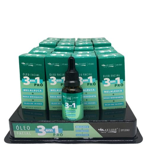 Óleo Facial 3 em 1 Pró Max Love -  Box c/ 24 unid