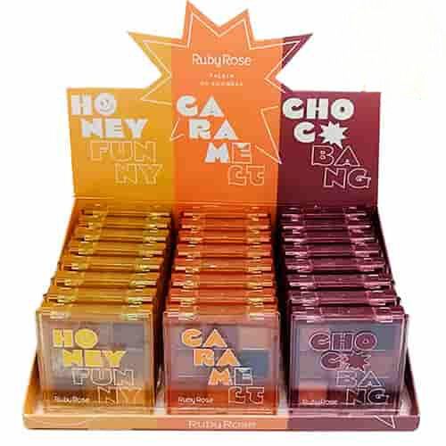Paletas de Sombras Ruby Rose HB-1076 - Box c/ 24 unid