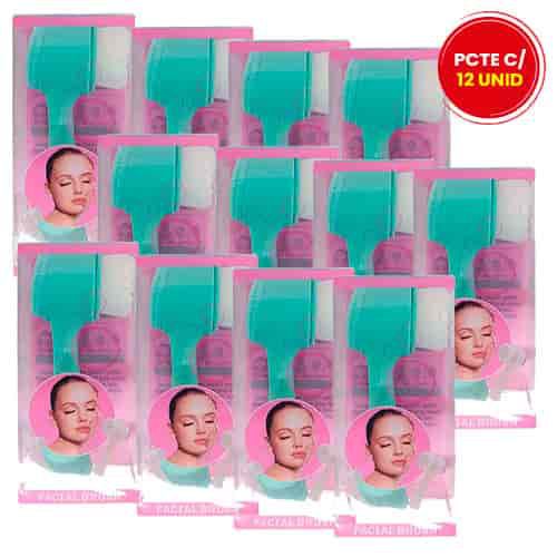 Escova de Limpeza Facial 2 em 1 - Pcte c/ 12 unid