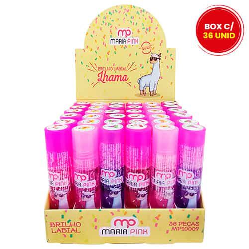 Brilho Labial Lhama Maria Pink MP10009 - Box c/ 36 unid