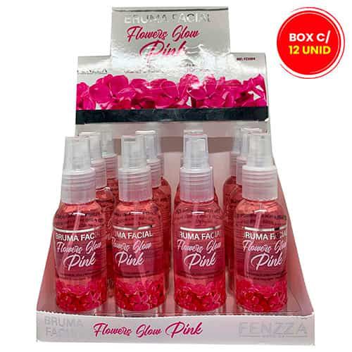 Bruma Facial Flowers Glow Pink Fenzza FZ33014 - Box c/ 12 unid