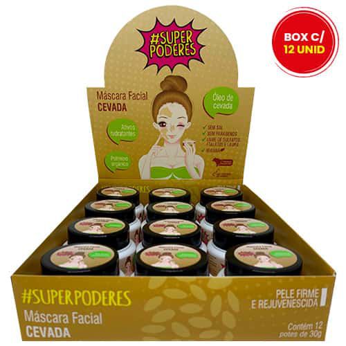 Máscara Facial Cevada Super Poderes CEVSP01 - Box c/ 12 unid