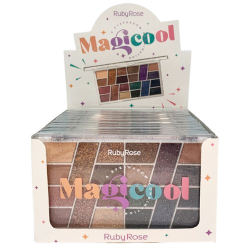 Paleta de Sombras Magicool Ruby Rose HB-1077 - Box c/ 12 unid