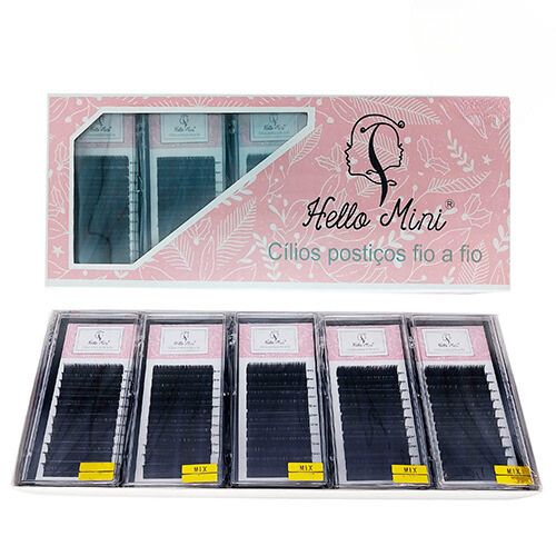 Cílios Postiços Fio a Fio 0.10D Hello Mini CL354-2 - Box c/ 10 unid