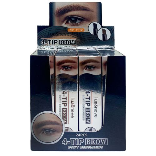 Caneta Delineadora para Sobrancelhas 4-TIP Brow Lua & Neve LN02023 - Box c/ 24 unid