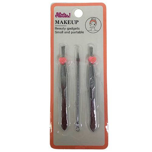 Kit com 03 Pinças para Sobrancelha QBela Manuela! QBM00929