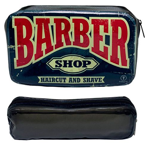 Kit com 02 Necessaire Barber Shop Trilharty KM03