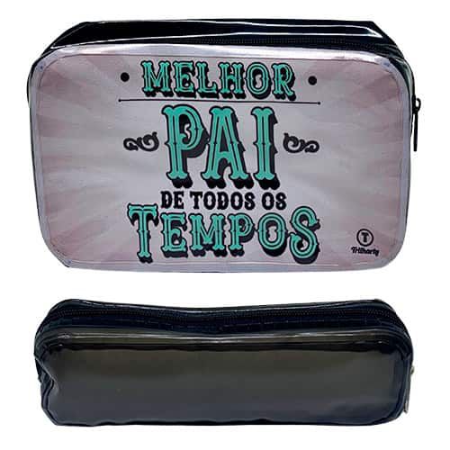 Kit com 02 Necessaire Melhor Pai de Todos os Tempos Trilharty KP06