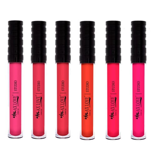 Batom Líquido Matte 30 Horas Max Love - Kit c/ 06 unid