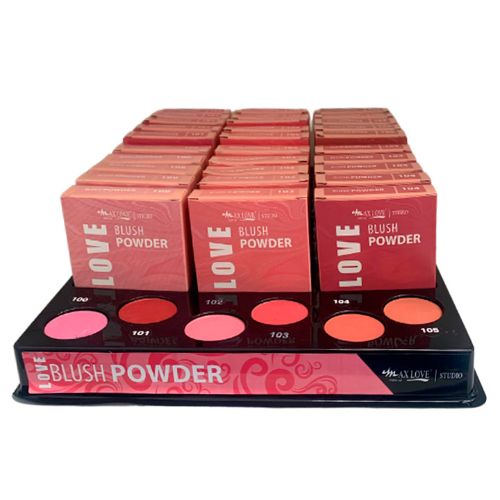 Blush Powder Cor 100 ao 105 Max Love - Box c/ 30 unid