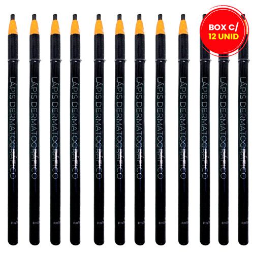 Lápis Dermatográfico Universal para Sobrancelhas Bella Femme BF10107 - Box c/ 12 unid