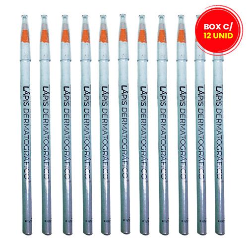 Lápis Dermatográfico Branco para Sobrancelhas Bella Femme BF10106 - Box c/ 12 unid