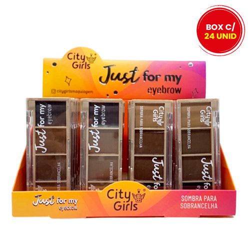 Sombra para Sobrancelha Just For My Eyebrow City Girls CG292 - Box c/ 24 unid