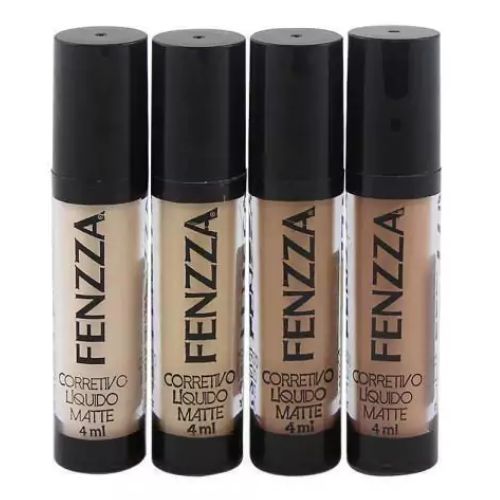 Corretivo Líquido Matte Fenzza CL41 - Kit c/ 04 unid