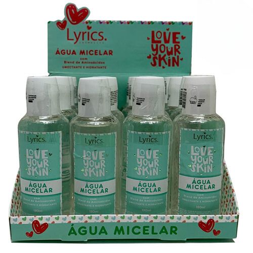 Água Micelar Love Your Skin Lyrics LY0088 - Box c/ 16 unid