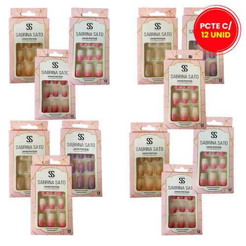 Unhas Postiças Sabrina Sato SS-1854 - Pcte c/ 12 unid