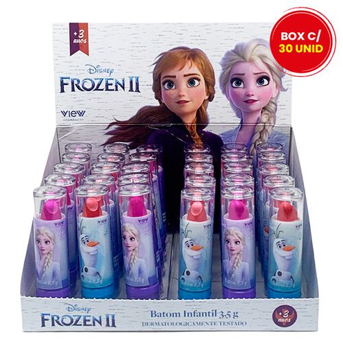 Batom Bastão Infantil Frozen 2 View - Box c/ 30 unid