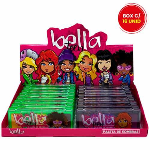 Paleta de Sombras Infantil Bella Teen BT-4002 - Box c/ 16 unid