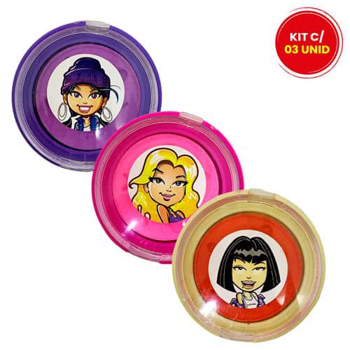 Blush Infantil Bella Teen BT-3001 - Kit c/ 03 unid
