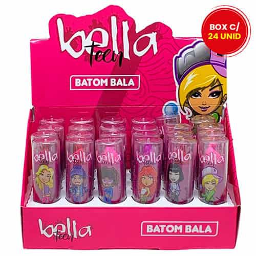 Batom Bastão Infantil Bella Teen BT-2001- Box c/ 24 unid