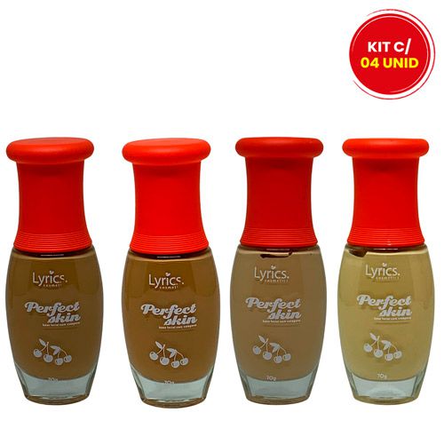 Base Facial com Colágeno Cherry! Perfect Skin Lyrics HB102069 - Kit c/ 04 unid