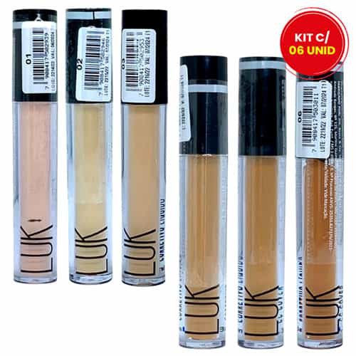 Corretivo Líquido CC Cover Tons Mistos Luk PAUND23 - Kit c/ 06 unid
