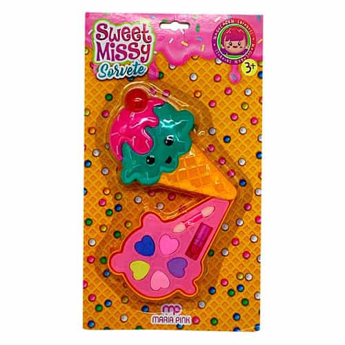 Sombra e Batom Infantil Sweet Missy Sorvete Maria Pink MP10014