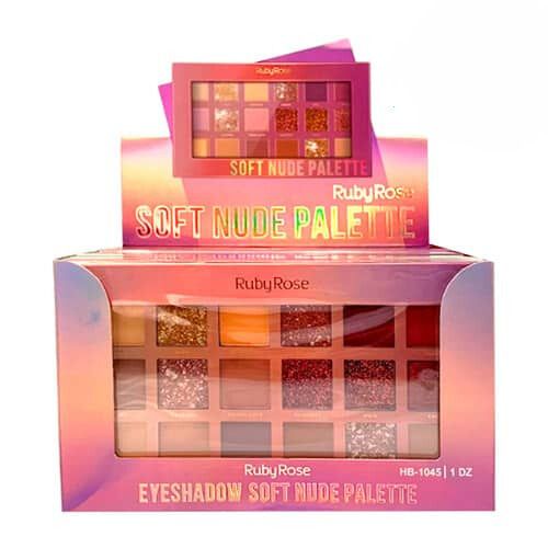 Paleta de Sombra Soft Nude Feels Ruby Rose HB-1045 - Box c/ 12 unid
