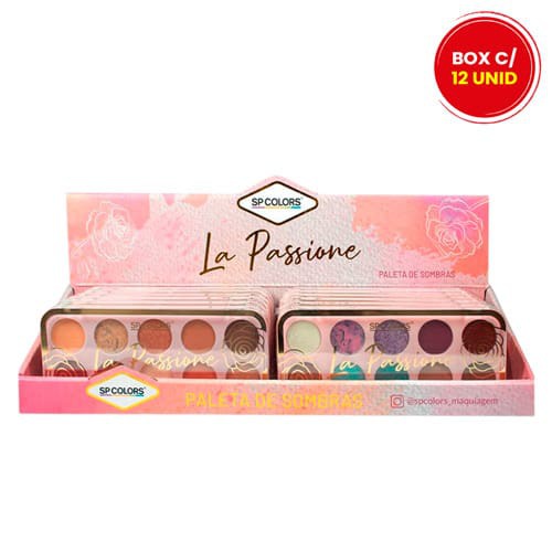 Paleta de Sombras La Passione SP Colors SP244 - Box c/ 12 unid