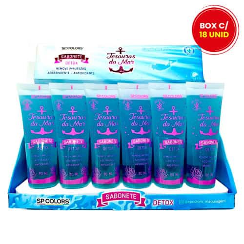 Sabonete Líquido Facial Detox SP Colors SPN017 - Box c/ 18 unid