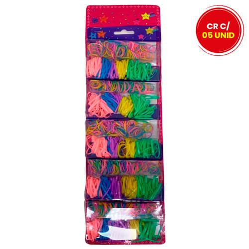Elásticos para Cabelo DF-RB026001-06-04 - Cartela c/ 05 unid