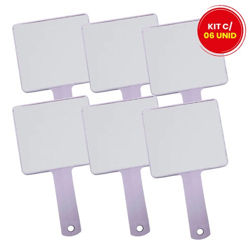 Espelho de Mão Estampado DF-E078001-15 - Kit c/ 06 unid