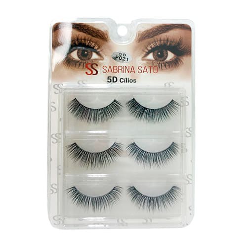 Cílios Postiços com 03 Pares 5D F021 Sabrina Sato SS-1866